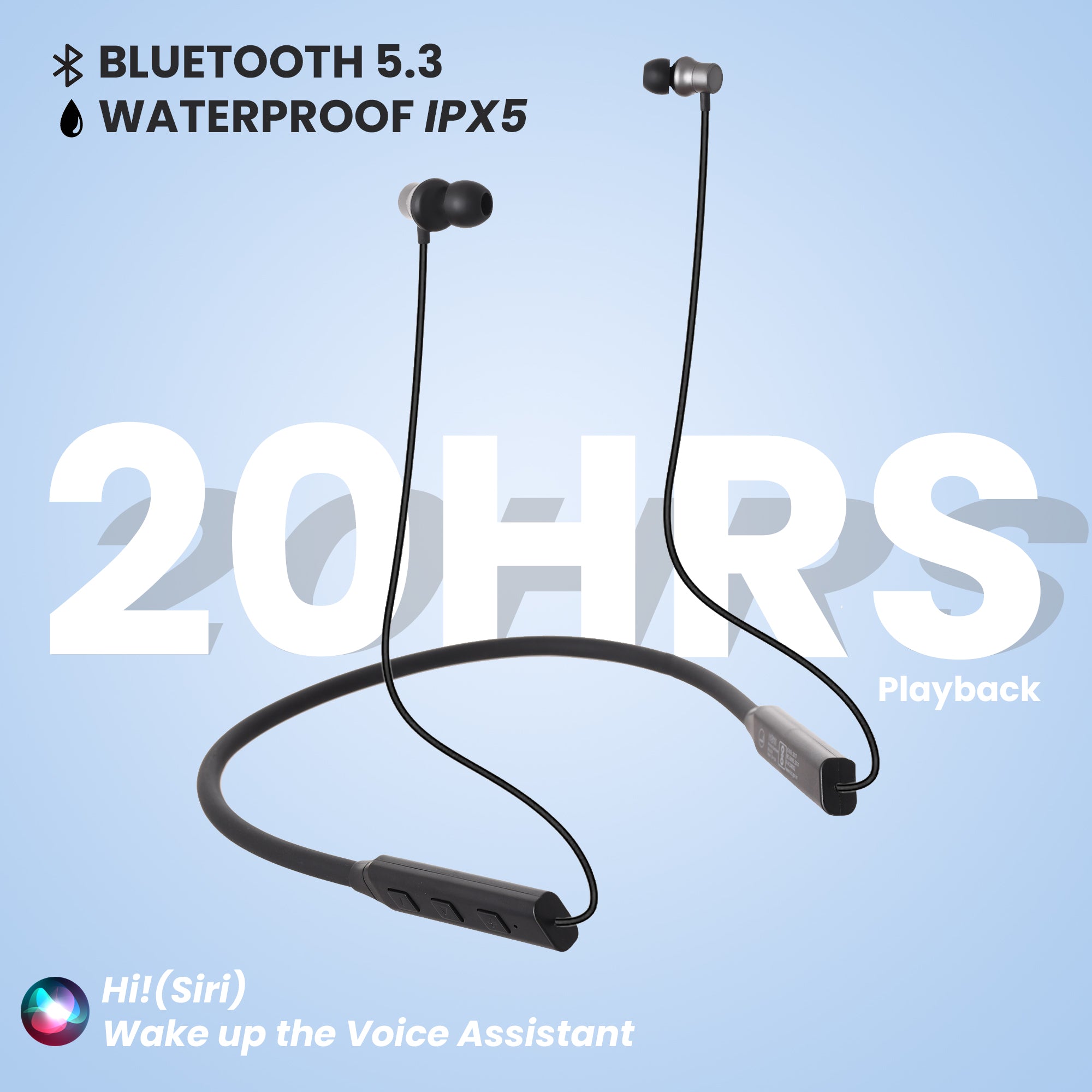 20 HRS Playback time feature of BN 209 Neckbands