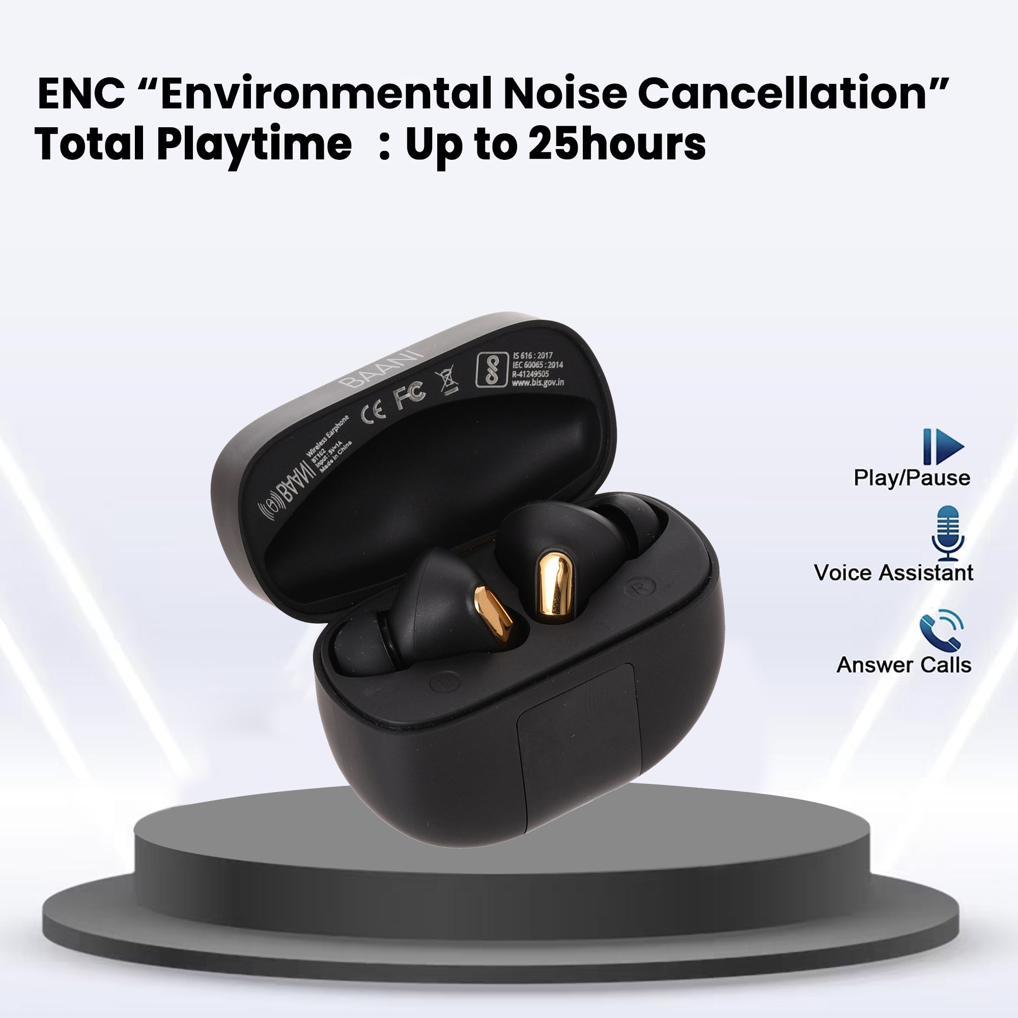 ENC Features of BT 102 Earbuds
